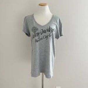 Harley-Davidson Light Gray V-Neck Tee